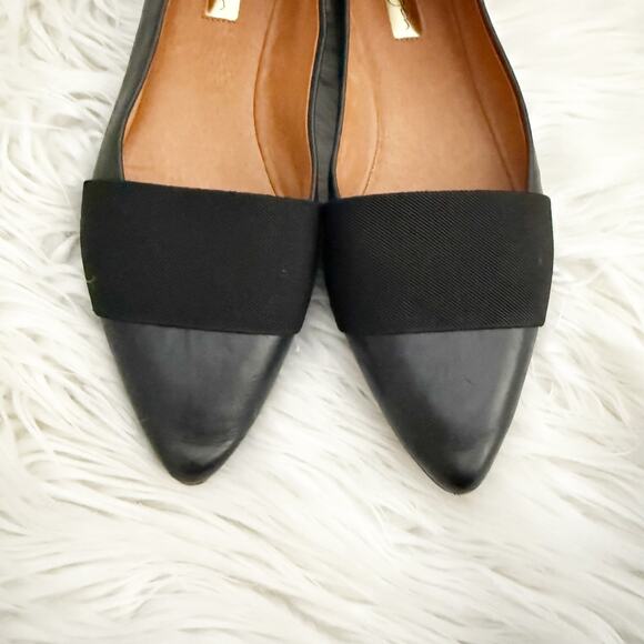 HALOGEN x NORDSTROM | Leah Leather Pointed Flats Elastic Band | Size 9.5 - Picture 4 of 9